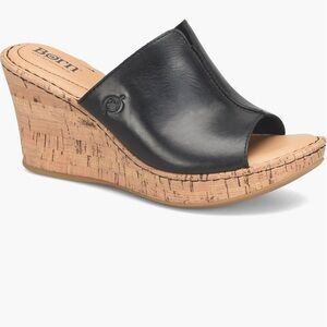 Born Black Wedge Sandals for Women